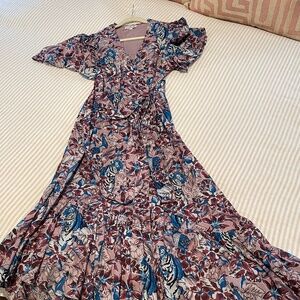 Mille floral & tiger print wrap dress
